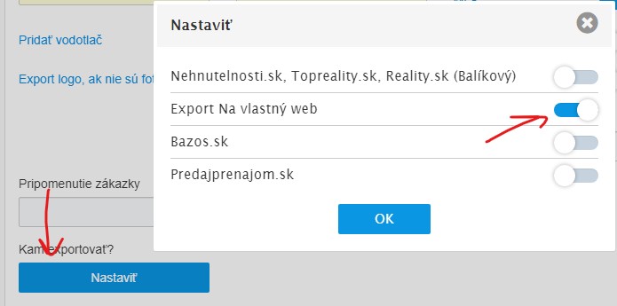 JM Support Ako si skontrolovať export na vlastný web v Realsofte